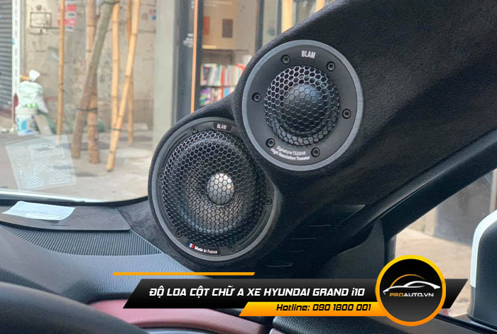 Độ loa cột chữ A xe Hyundai Grand i10
