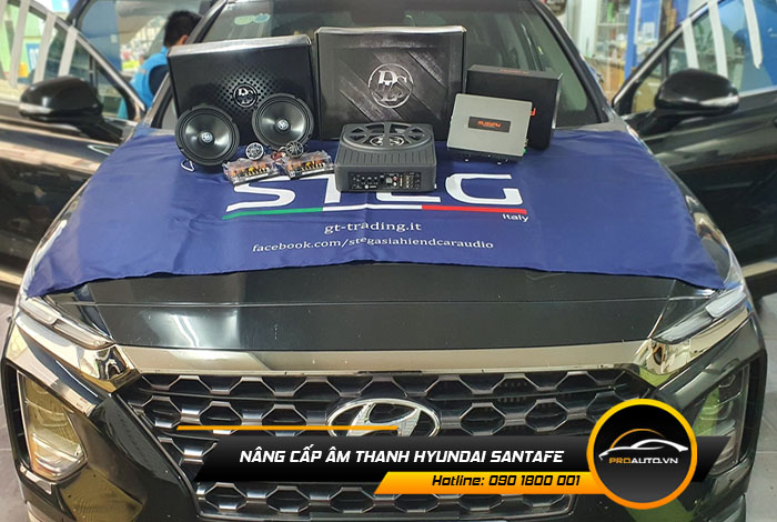 Nâng cấp âm thanh xe Hyundai SantaFe