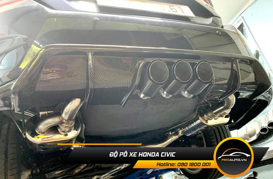 Độ pô xe Honda Civic