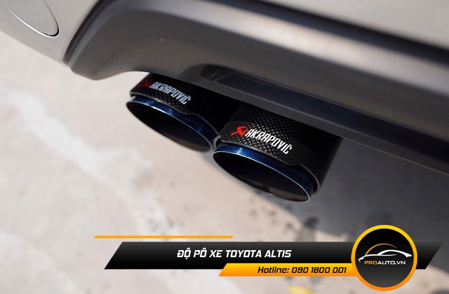 Độ pô xe Toyota Altis