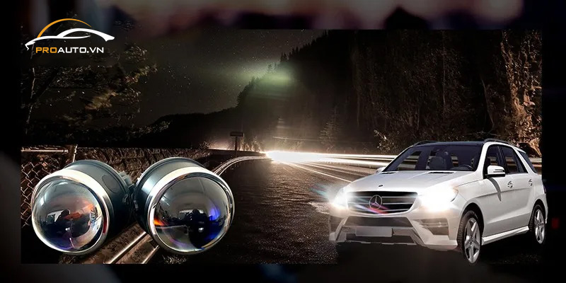 Độ đèn bi gầm ô tô VISION
