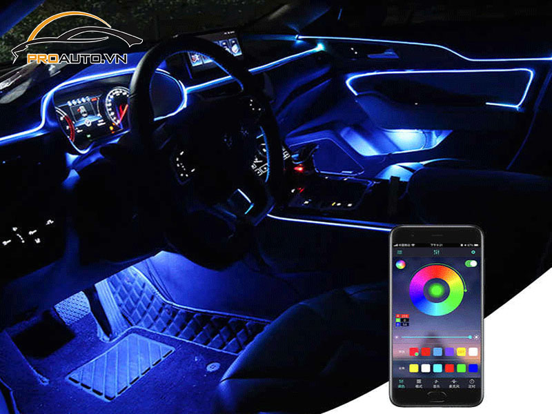 Độ đèn LED nội thất xe Toyota Altis