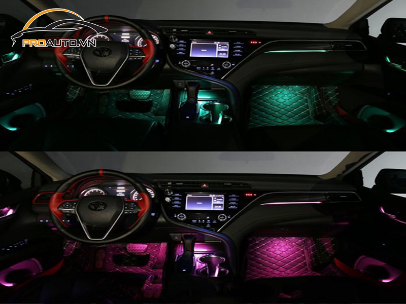 Độ đèn LED nội thất xe Toyota Camry