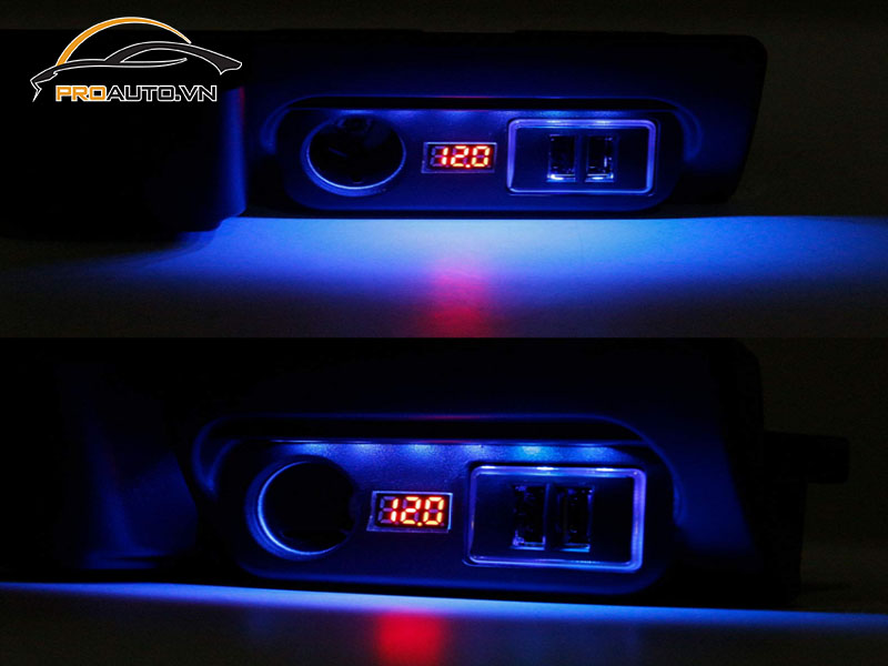 Độ đèn LED nội thất xe Toyota Hiace