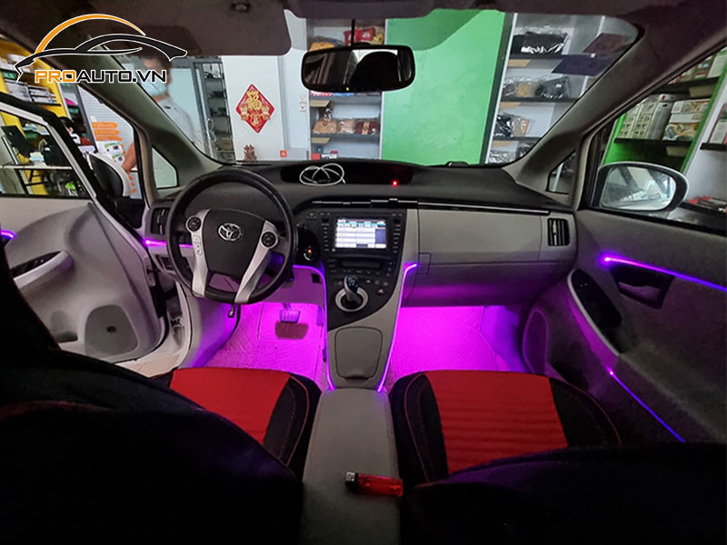 Độ đèn LED nội thất xe Toyota Wigo