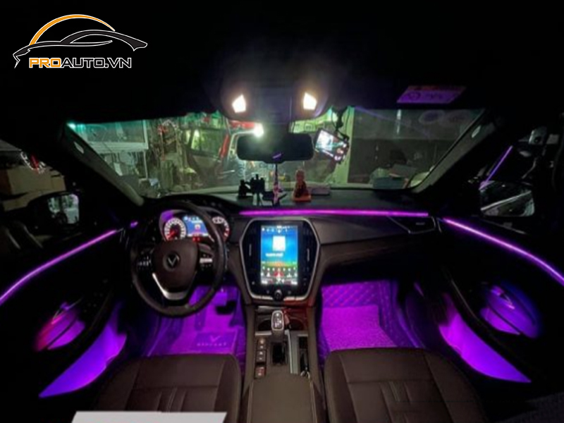 Độ đèn LED nội thất xe Vinfast Lux A2.0
