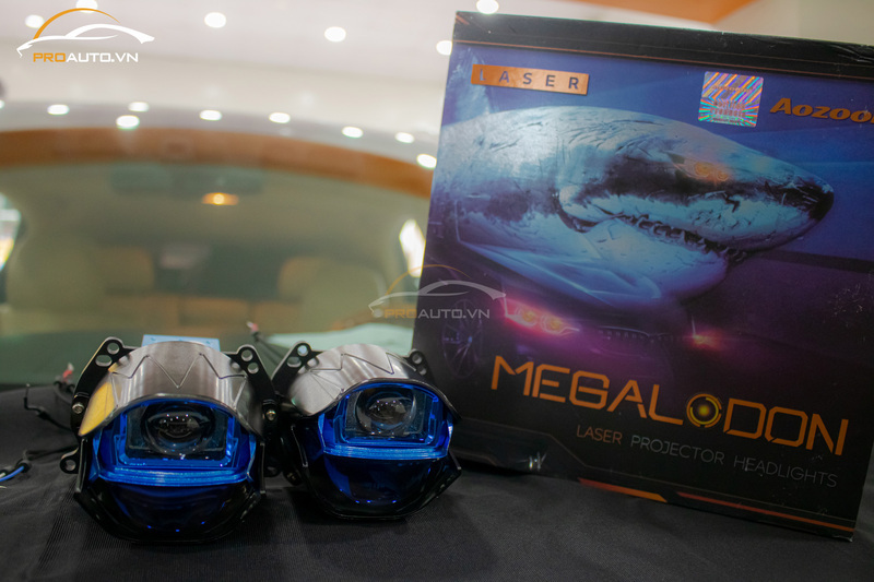 Độ Đèn Ô Tô Bi Laser Aozoom Megalodon