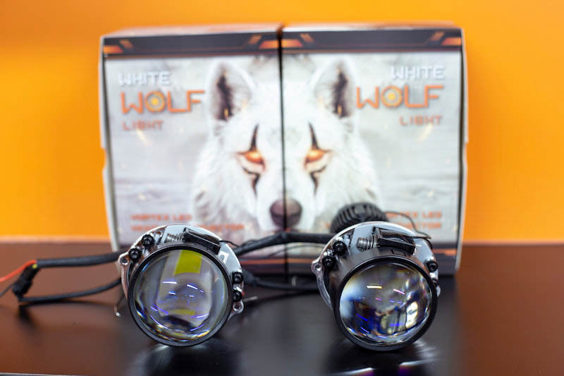 Độ Đèn Ô Tô Bi LED Aozoom White Wolf Light 2.0