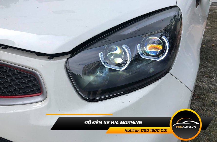 Độ đèn xe Kia Morning