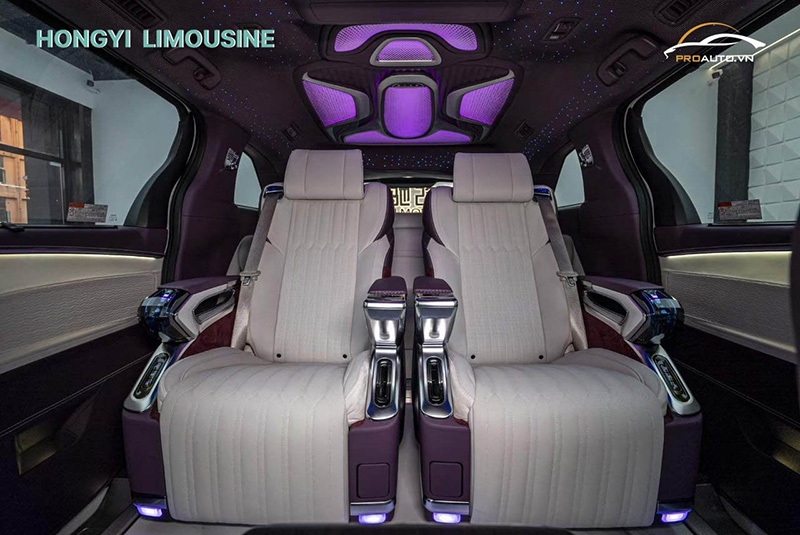 Độ ghế Limousine Hongyi cho xe Sedona