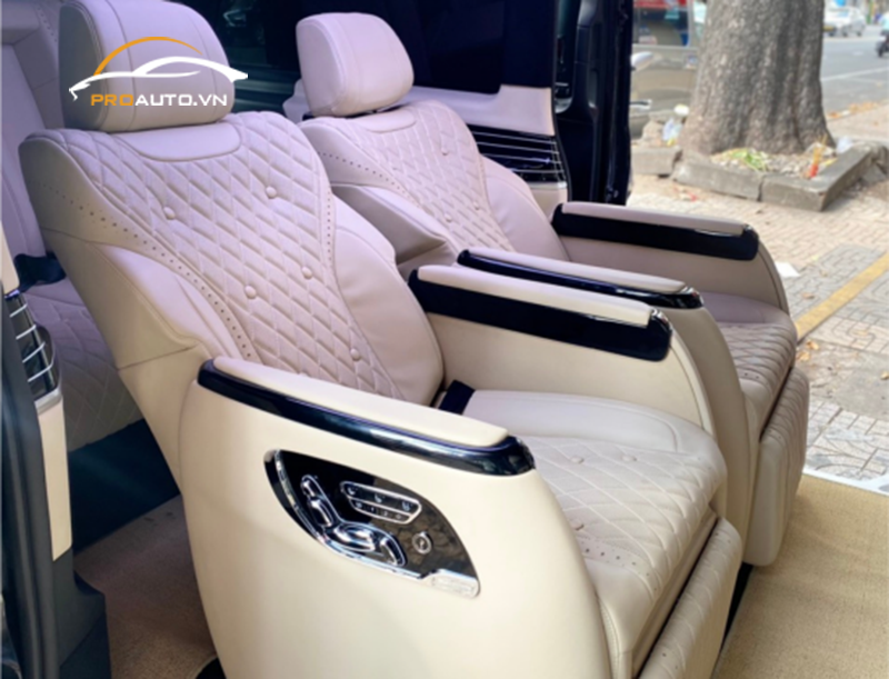 Độ ghế Limousine xe Mercedes V220 gói cơ bản 