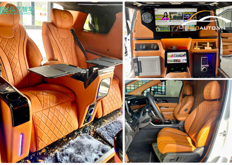 Độ ghế limousine xe Mercedes GLS gói Royal