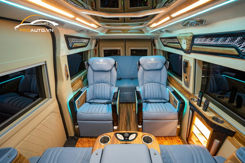 Độ ghế Limousine Ford Transit - Ảnh 9