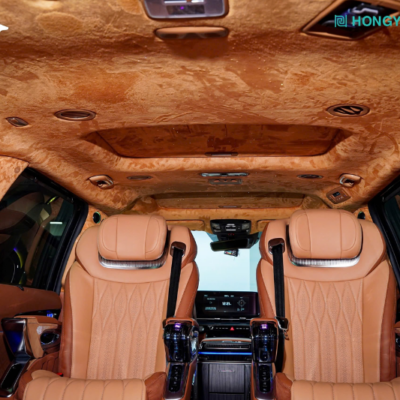 Độ limousine Kia Carnival - Bọc trần da lộn cho xe Kia Carnival