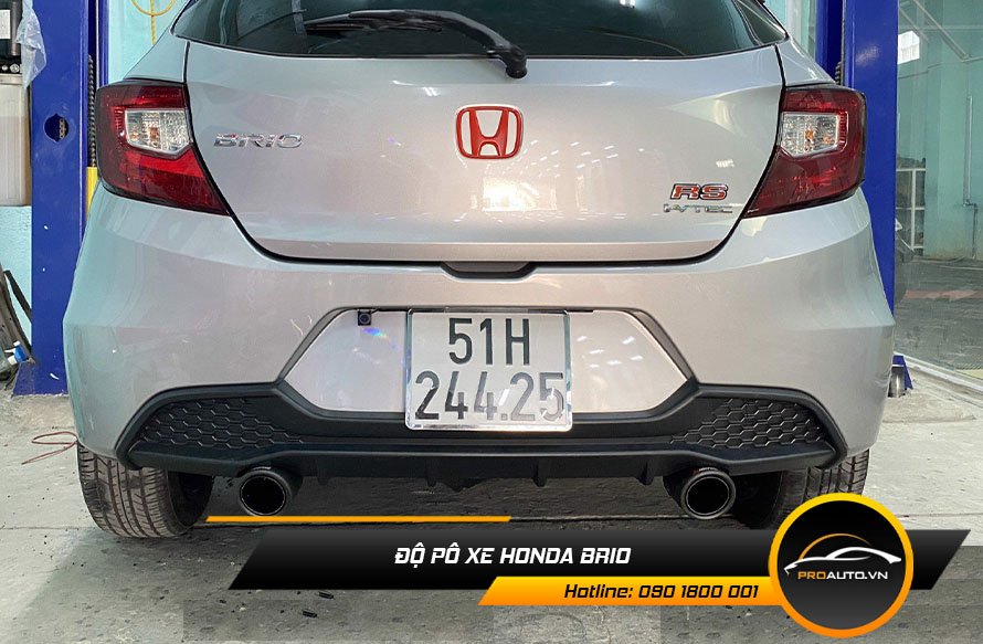 Độ pô xe Honda Brio