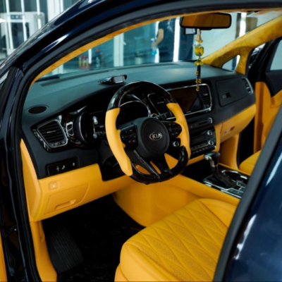 Đổi màu cột A, B, C cho xe Kia Sedona