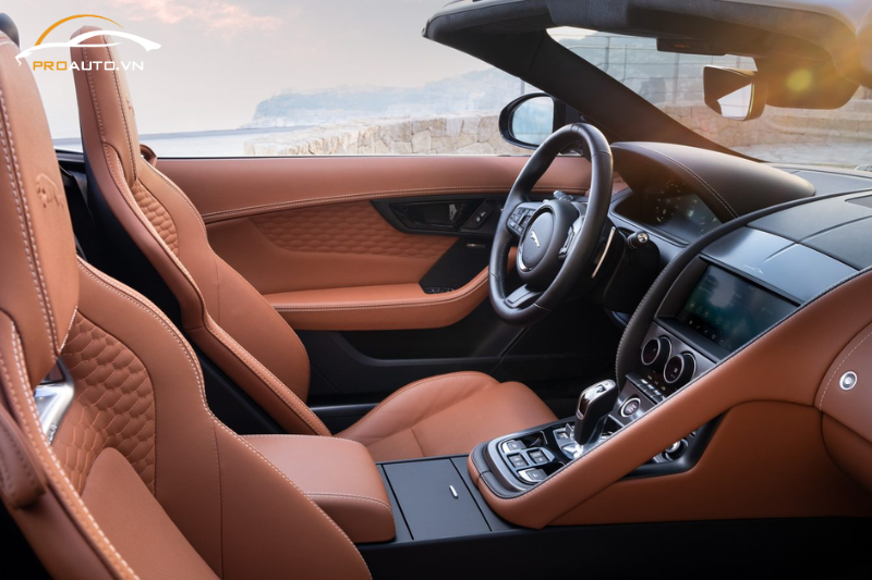 Đổi màu nội thất ghế tài, phụ xe Jaguar F-Type