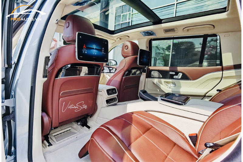Đổi màu nội thất ghế tài, phụ xe Mercedes Maybach