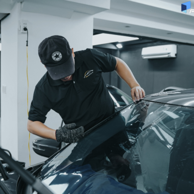 Đội ngũ thi công dán phim cách nhiệt xe Mazda CX-8 tay nghề cao