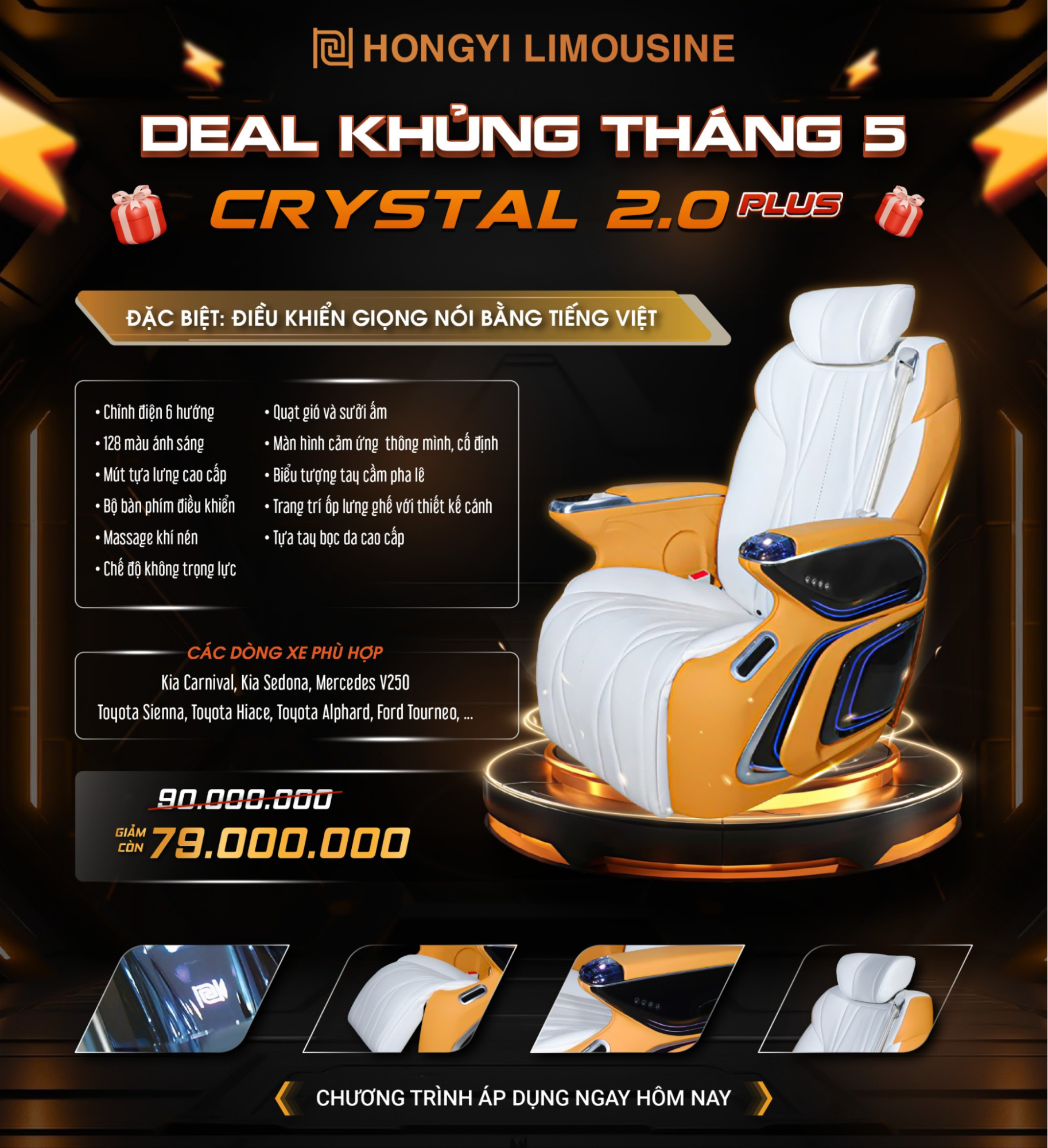 Ghế Hongyi Crystal 2.0 Plus