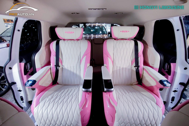 Ghế Limousine Crystal 2.0 được bọc da cao cấp