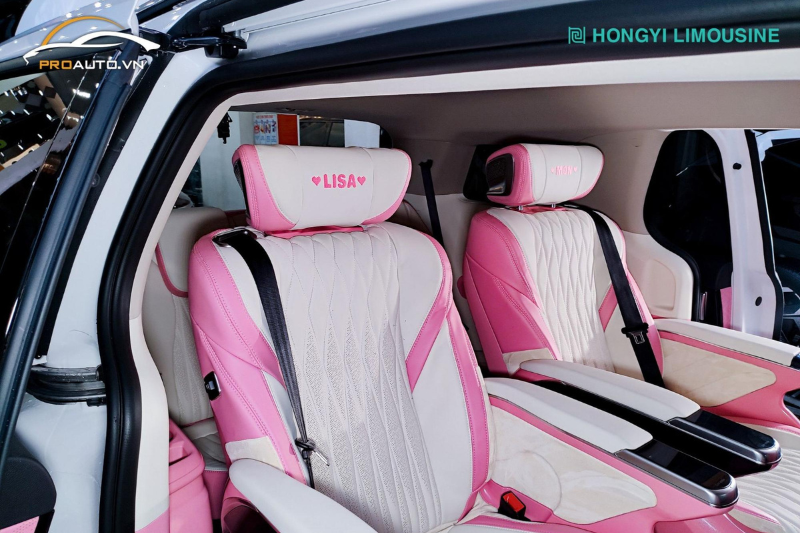 Ghế Limousine Crystal 2.0 được thiết kế dây đai an toàn