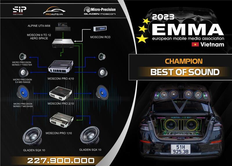 Giá cấu hình âm thanh đạt giải BEST OF SOUND EMMA 2023