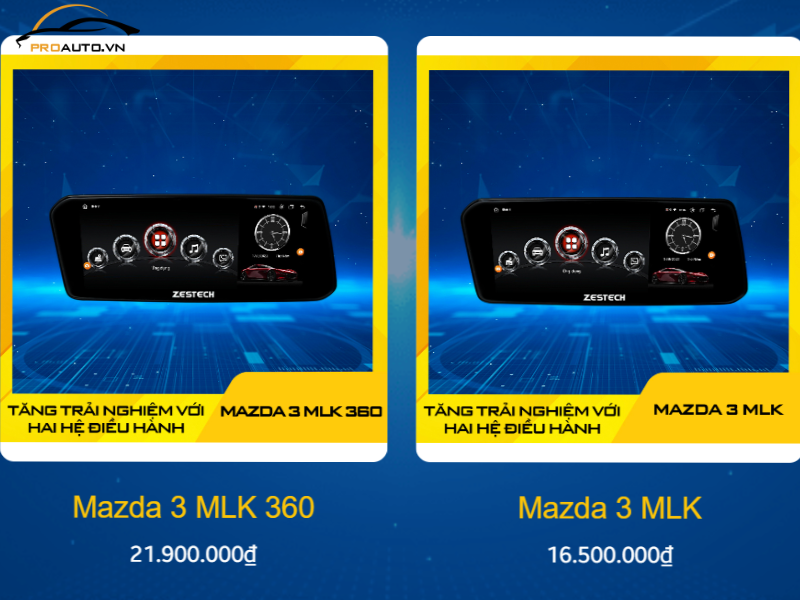 Giá màn hình Zestech Mazda 3 mới nhất
