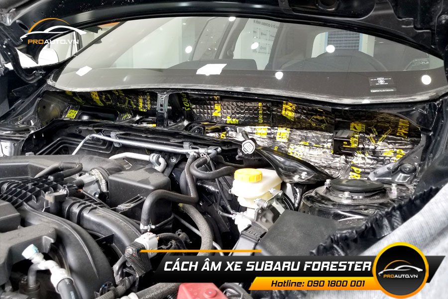 Dán cách âm khoang máy ô tô Forester