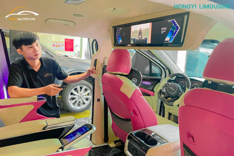 Hình ảnh thi công đổi màu nội thất ô tô