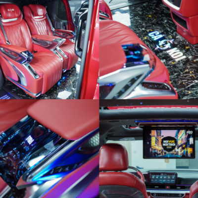 Kia Carnival độ Limousine - Độ xe Limousine tone đỏ