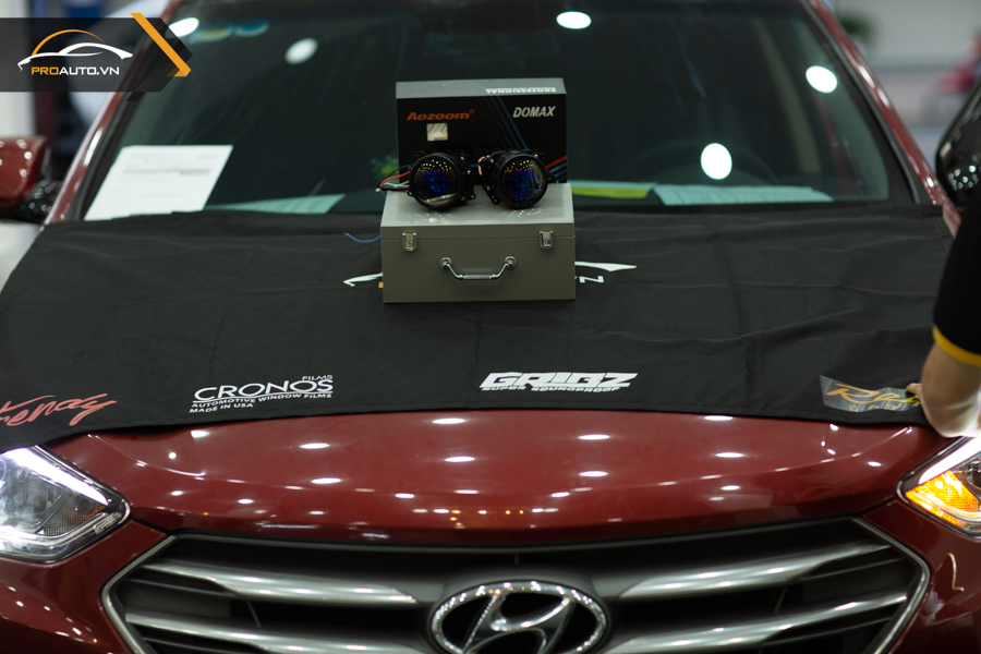 Độ Đèn Bi Led Domax Xe Hyundai Santafe
