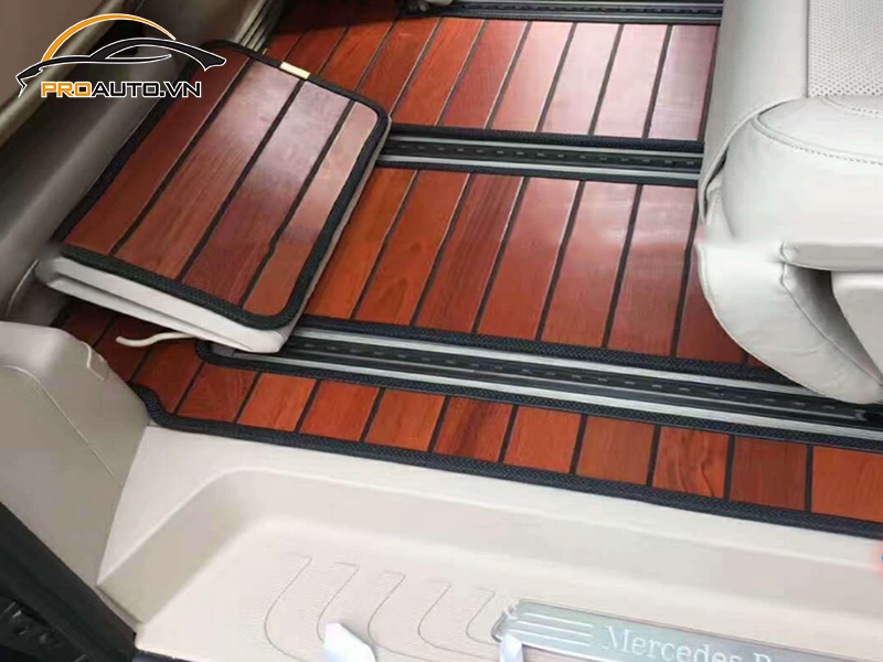 Lót sàn gỗ xe Mercedes V250 - Ảnh 6