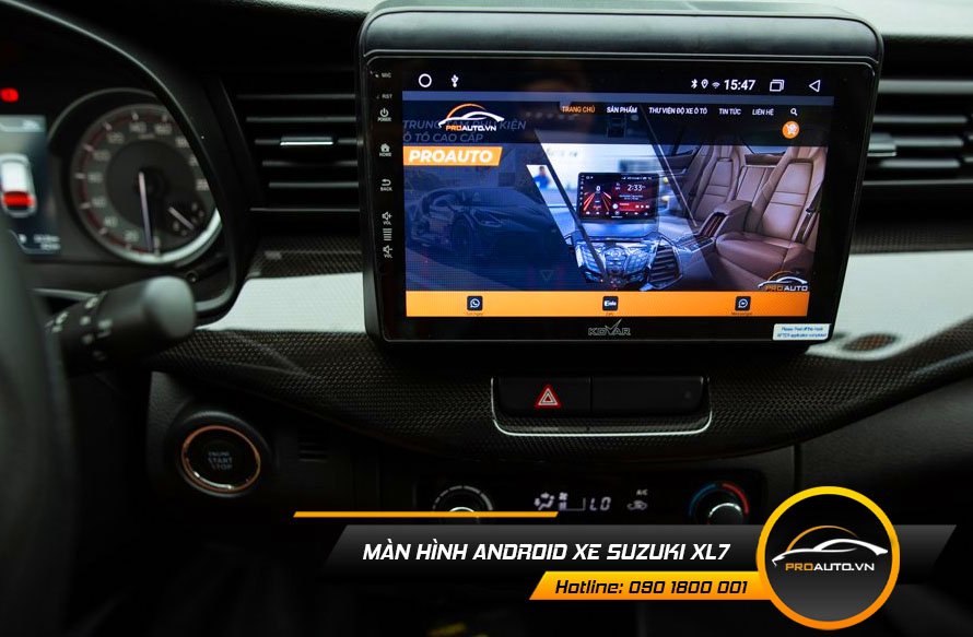 Lắp màn hình android cho Suzuki Xl7