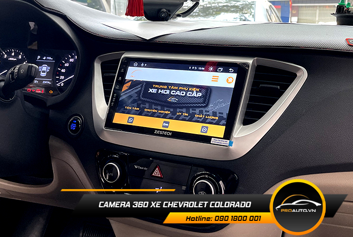man hinh android xe chevrolet colorado