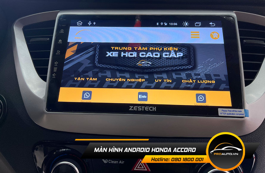 Lắp màn hình android cho Honda Accord