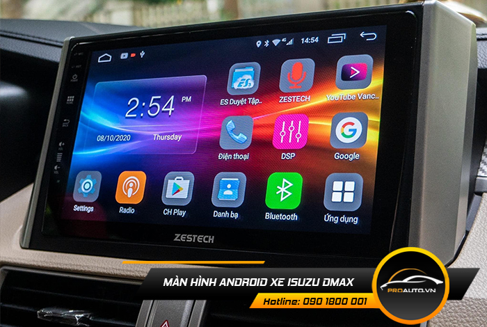 man hinh android xe isuzu
