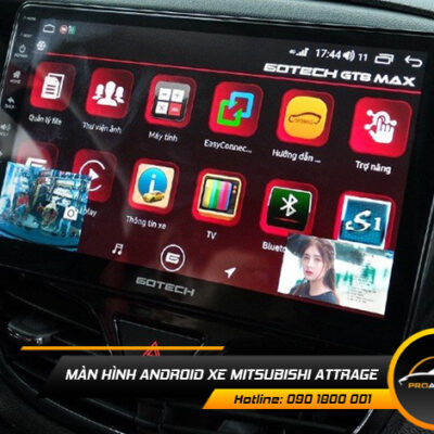 man hinh android xe mitsubishi Attrage 1