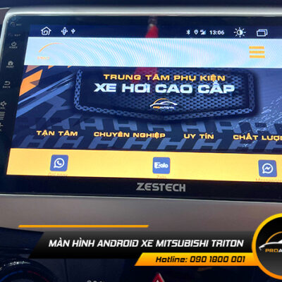 man hinh android xe mitsubishi triton 1