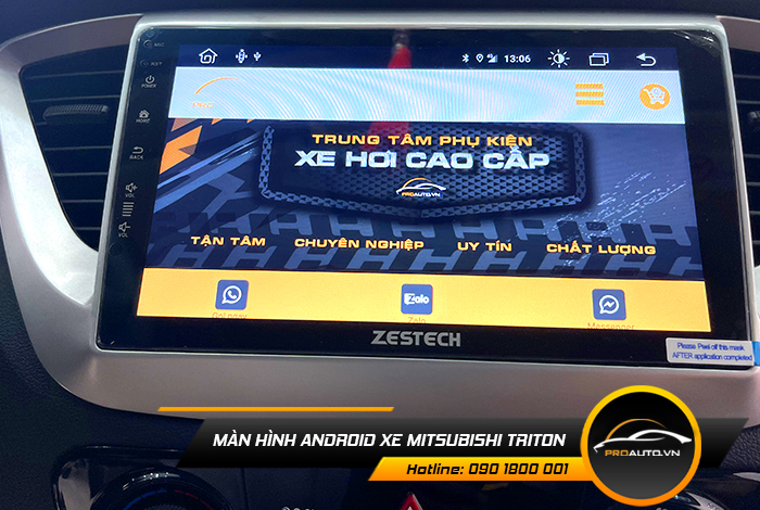 man hinh android xe mitsubishi triton