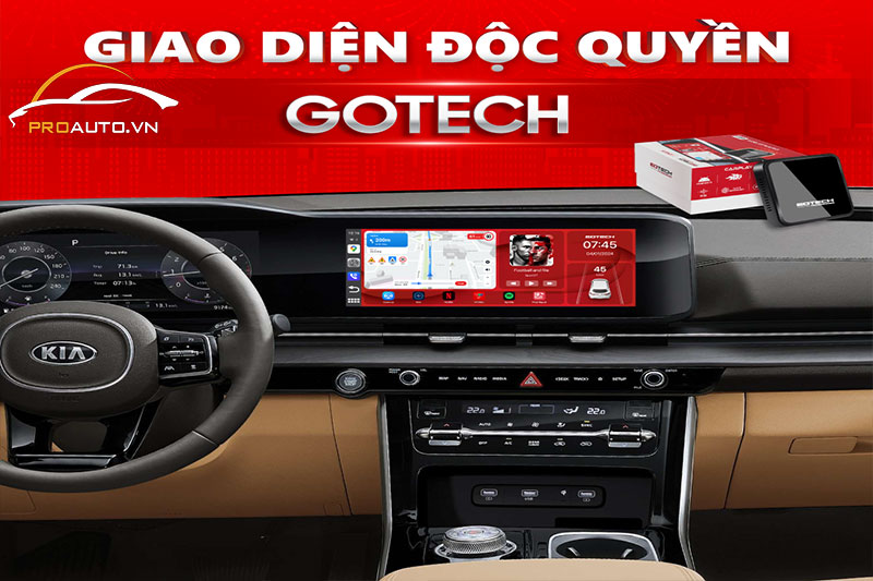 Carplay Box Android sử dụng giao diện độc quyền từ Gotech