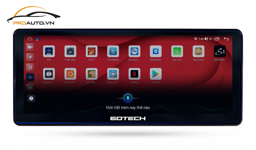 Điều khiển giọng nói ngay trên màn hình ô tô thông minh Gotech GT Evo 360