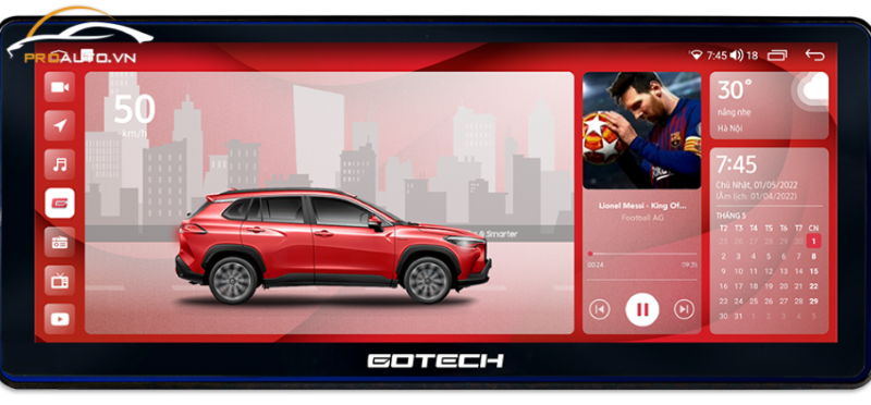 Màn hình Gotech GT12.3i có giao diện sắc nét