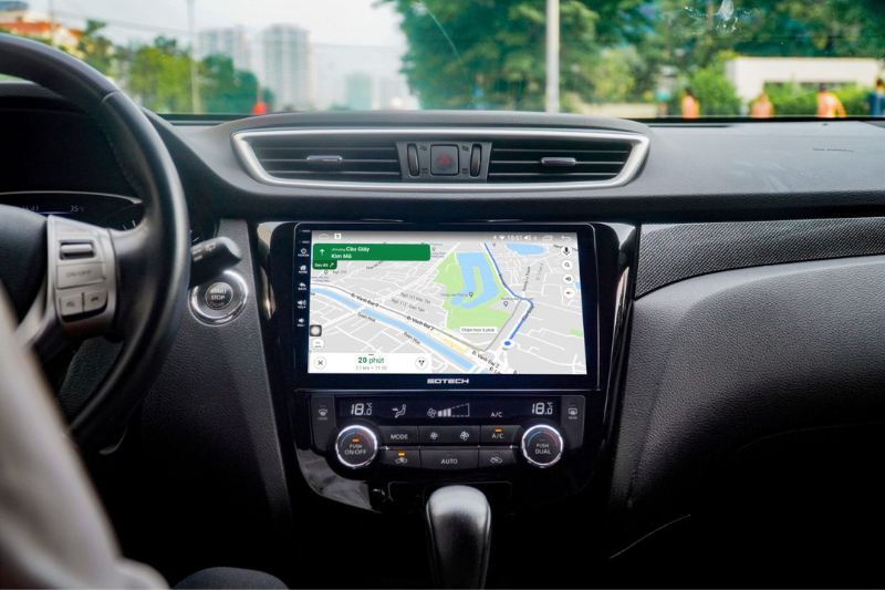 Màn hình ô tô Gotech với tính năng chỉ đường thông minh