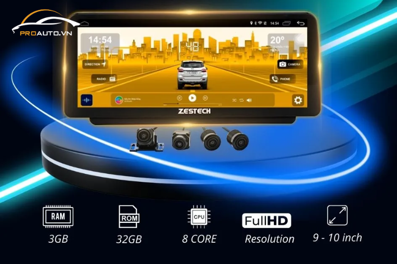Màn hình ô tô ZT12.3 camera 360