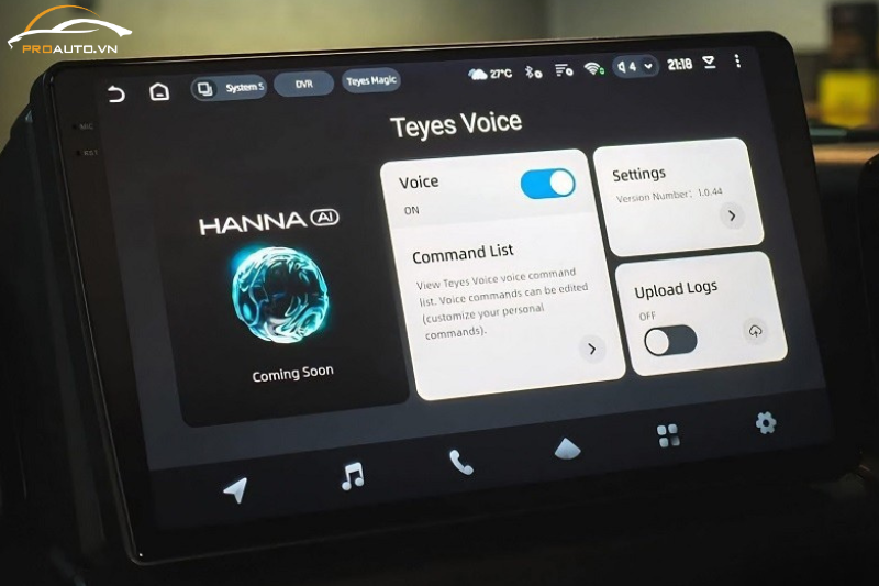 Màn hình Teyes CC4 Pro có chức năng điều khiển bằng giọng nói