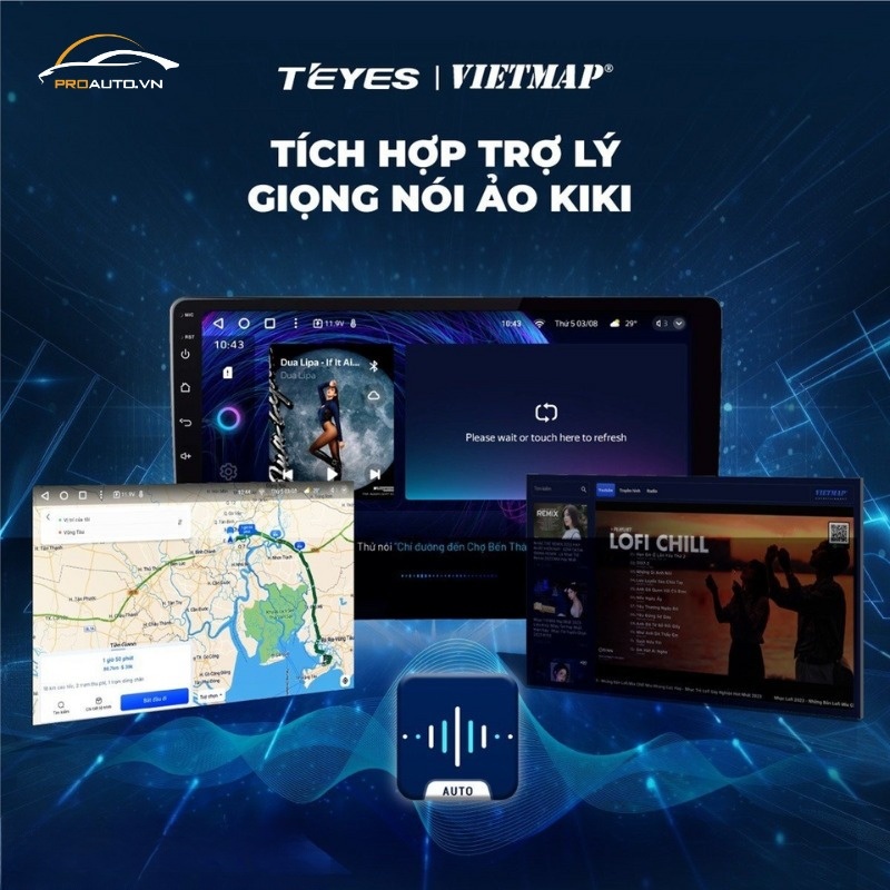 Màn hình Teyes được tích hợp trợ lý giọng nói ảo Kiki