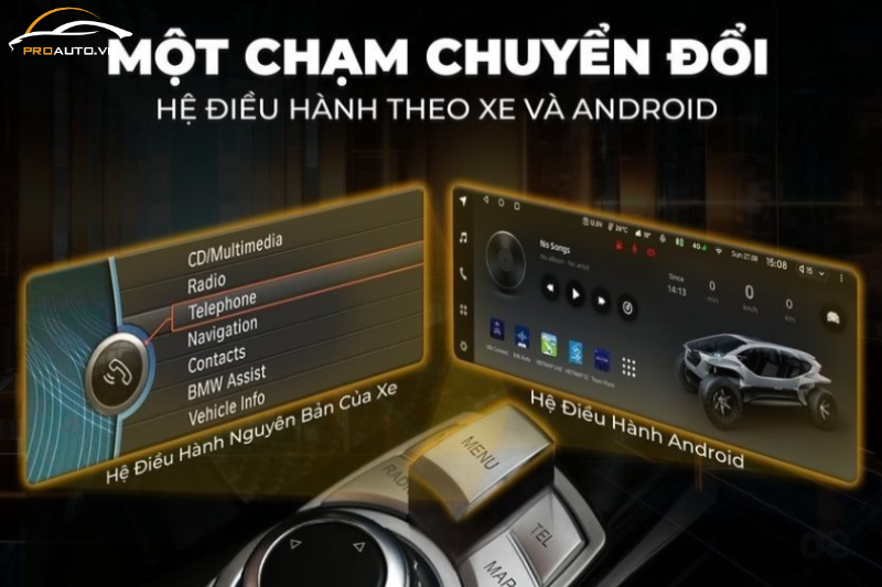 Màn hình Teyes Lux One với một trạm chuyển đổi