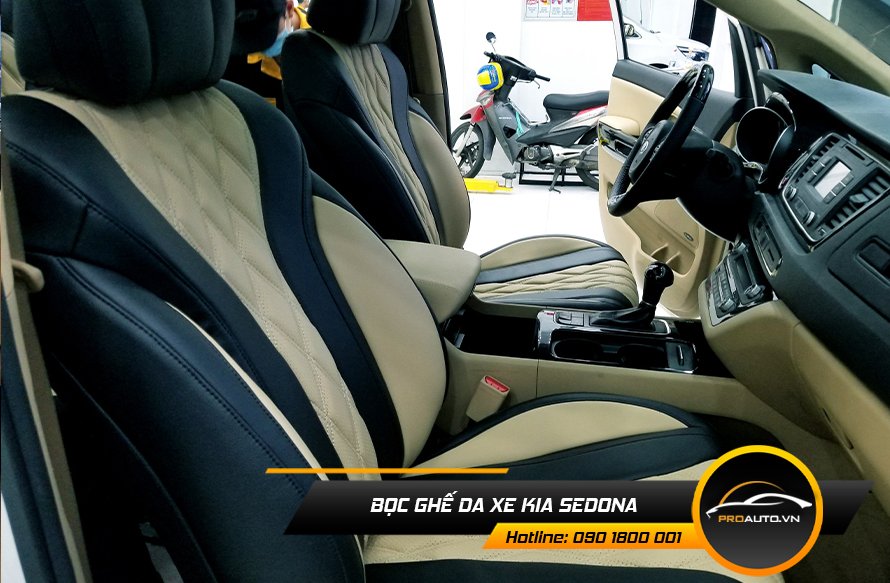 Chọn màu sắc bọc ghế da xe hơi Kia Sedona