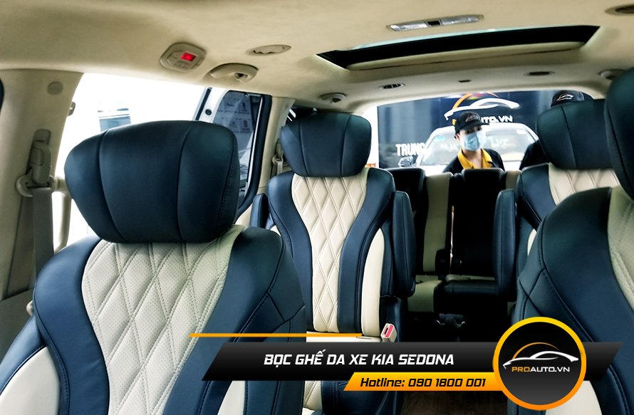 Kinh nghiệm bọc ghế da ô tô Kia Sedona